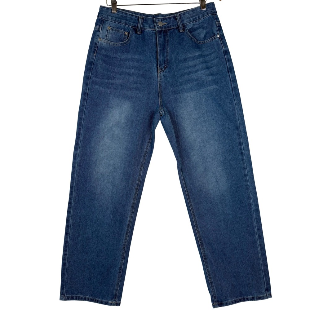 UnbrandedWomen's Medium Wash Straight Leg Denim Jeans‎ Blue Size 33x31 B-335